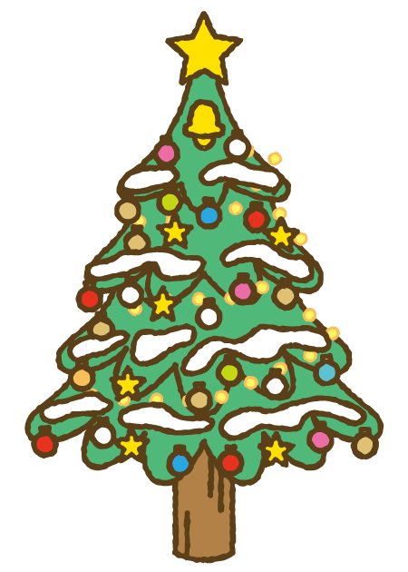 クリスマスツリー クリスマス,可愛い,イラスト,商用利用,ベクター,フリー素材,ダウンロード