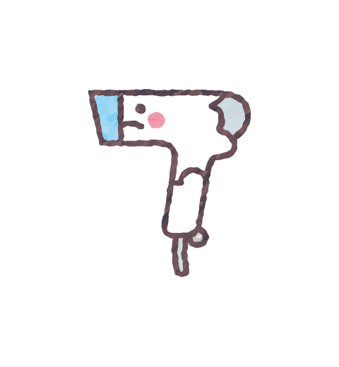 ヘアドライヤーのイラスト 家電,生活,機械,かわいい,可愛い,イラスト,フリー素材,ベクター,無料,商用利用