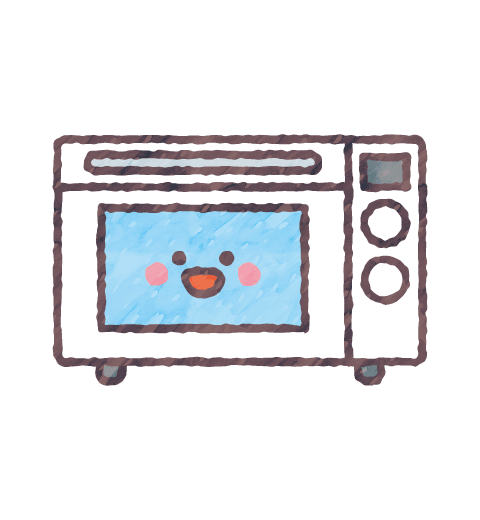 電子レンジのイラスト 家電,生活,機械,かわいい,可愛い,イラスト,フリー素材,ベクター,無料,商用利用