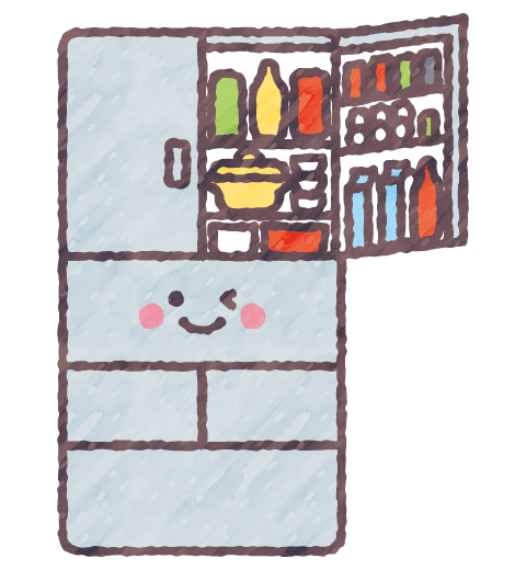 冷蔵庫のイラスト 家電,生活,機械,かわいい,可愛い,イラスト,フリー素材,ベクター,無料,商用利用