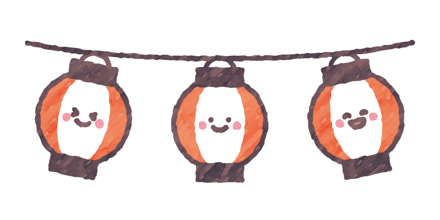 祭りの提灯のイラスト 夏,かわいい,可愛い,季節,イラスト,フリー素材,ベクター,無料