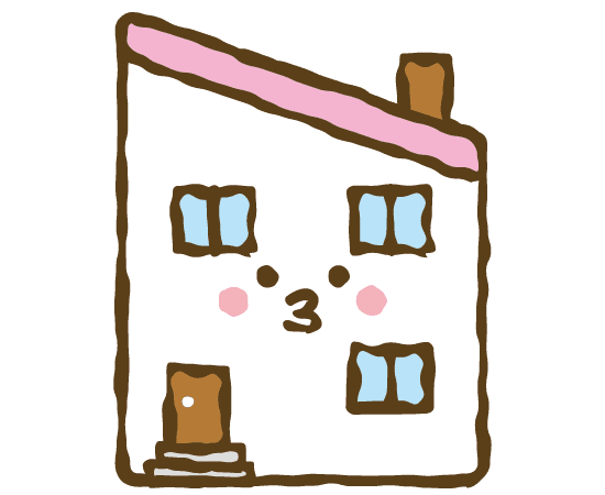 斜めなお家のイラスト 建物,可愛い,フリー素材,ベクター,無料,商用利用,ダウンロード