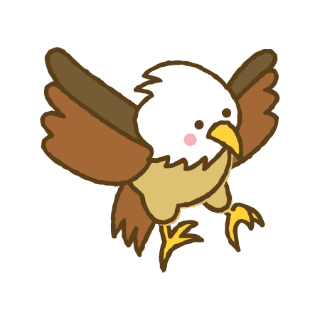 鷹のイラスト 年末,年始,正月,縁起物,可愛い,かわいいフリー素材,ベクター,無料,商用利用,ダウンロード